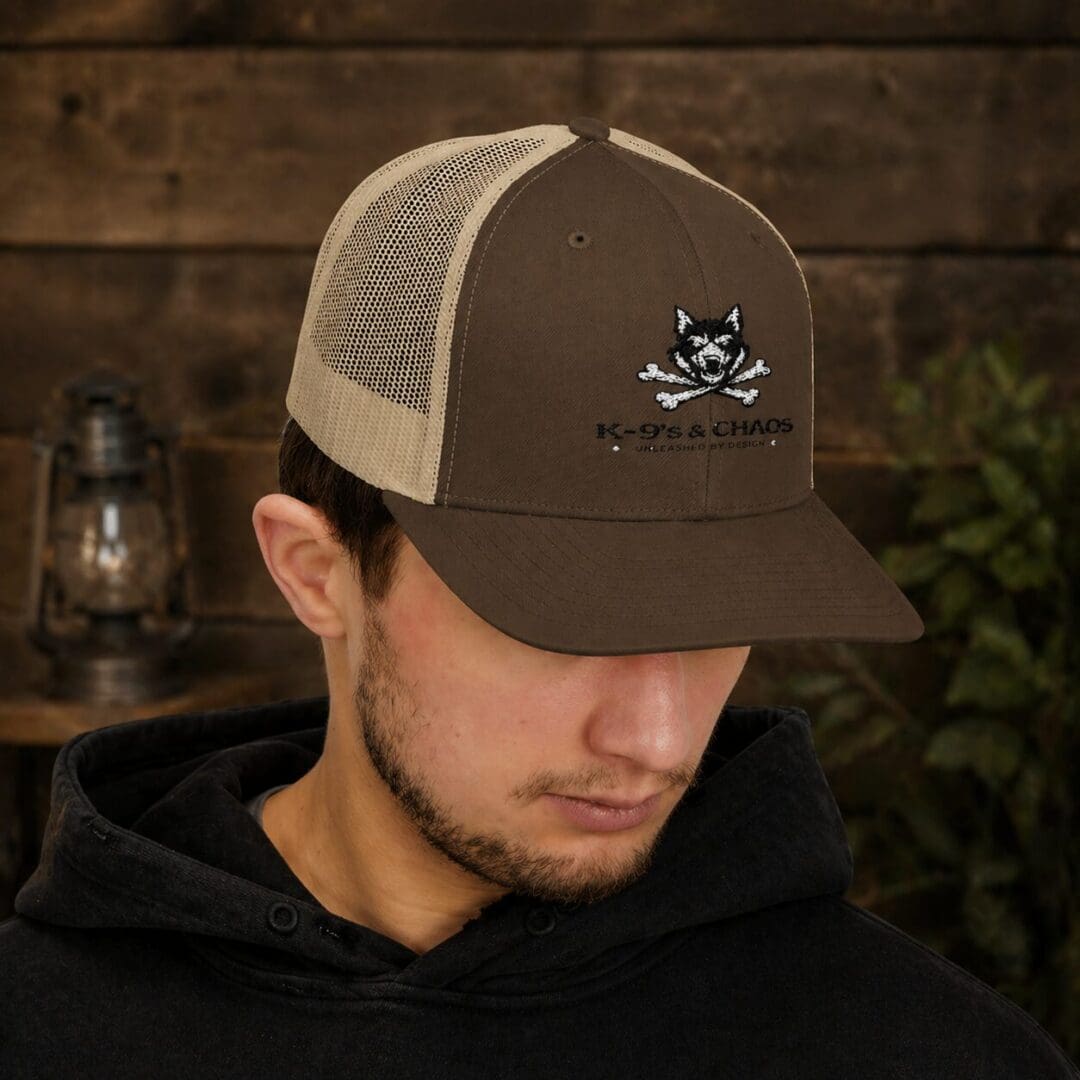Men's K9s Chaos Skull Logo Snapback Cap | Trucker Mesh Hat