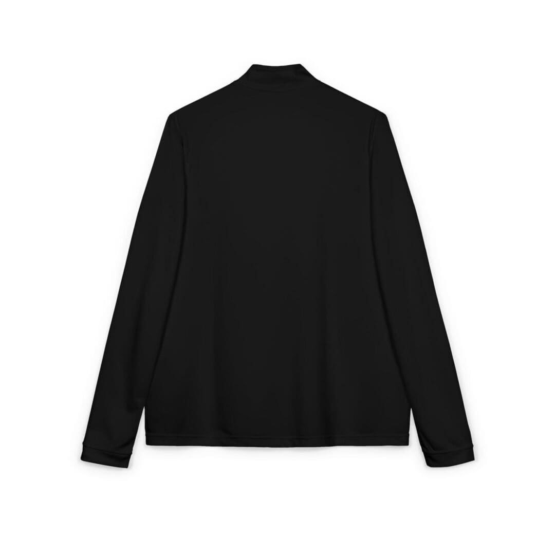 Black long-sleeve turtleneck shirt with a simple design.