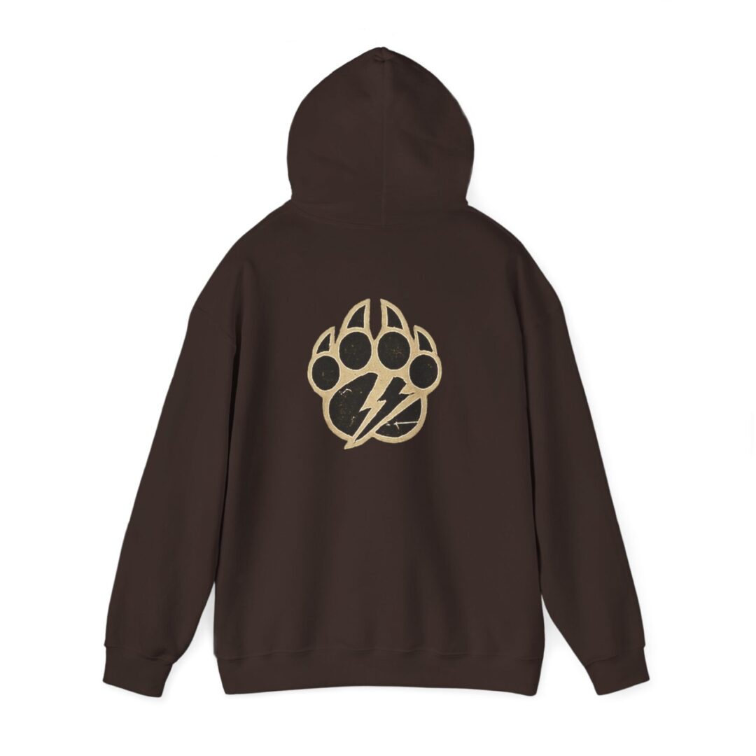 Men's K-9's & Chaos | Gold Skull Paw Lightning Hoodie - Image 11