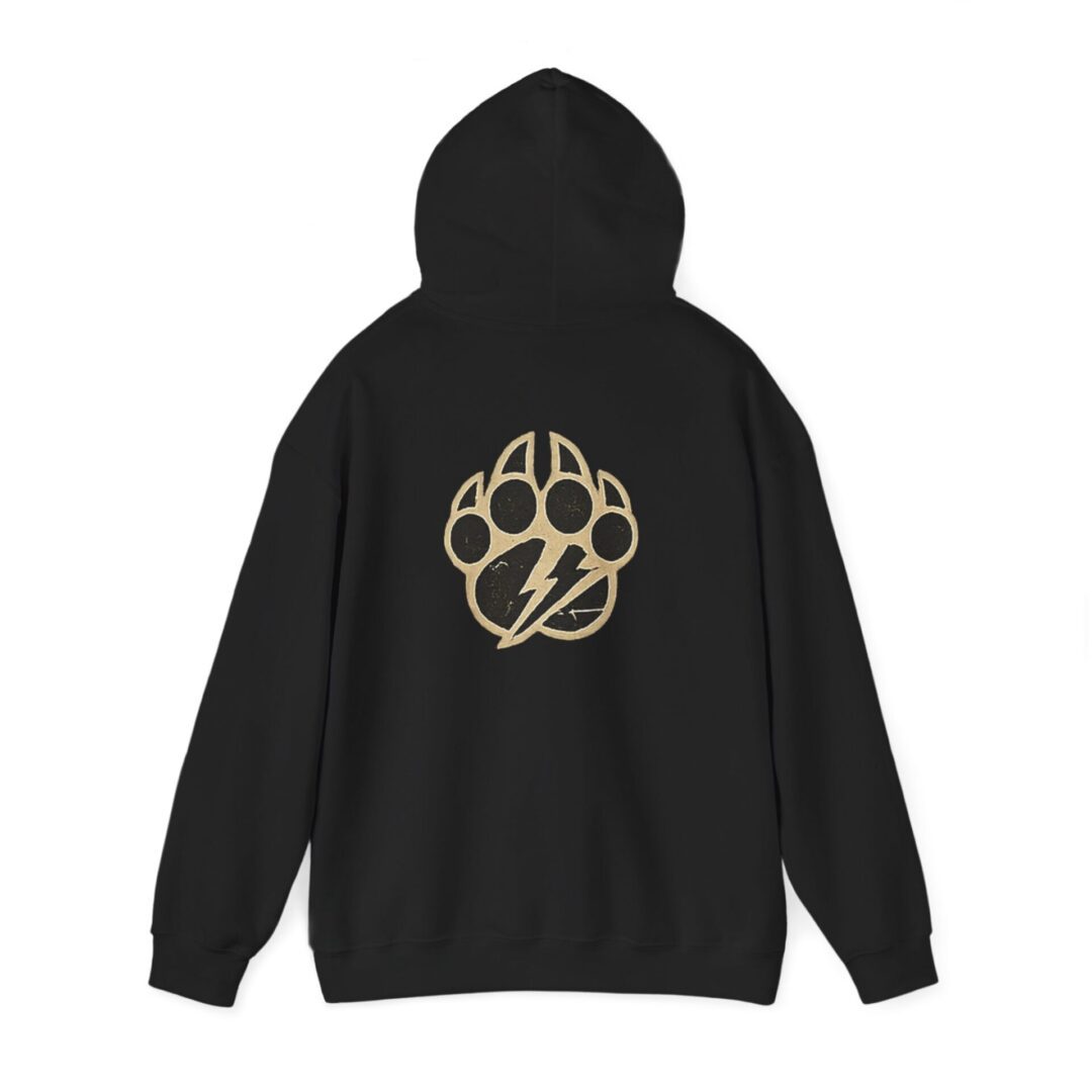 Men's K-9's & Chaos | Gold Skull Paw Lightning Hoodie - Image 3
