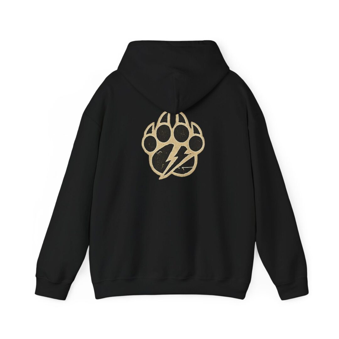 Men's K-9's & Chaos | Gold Skull Paw Lightning Hoodie - Image 2