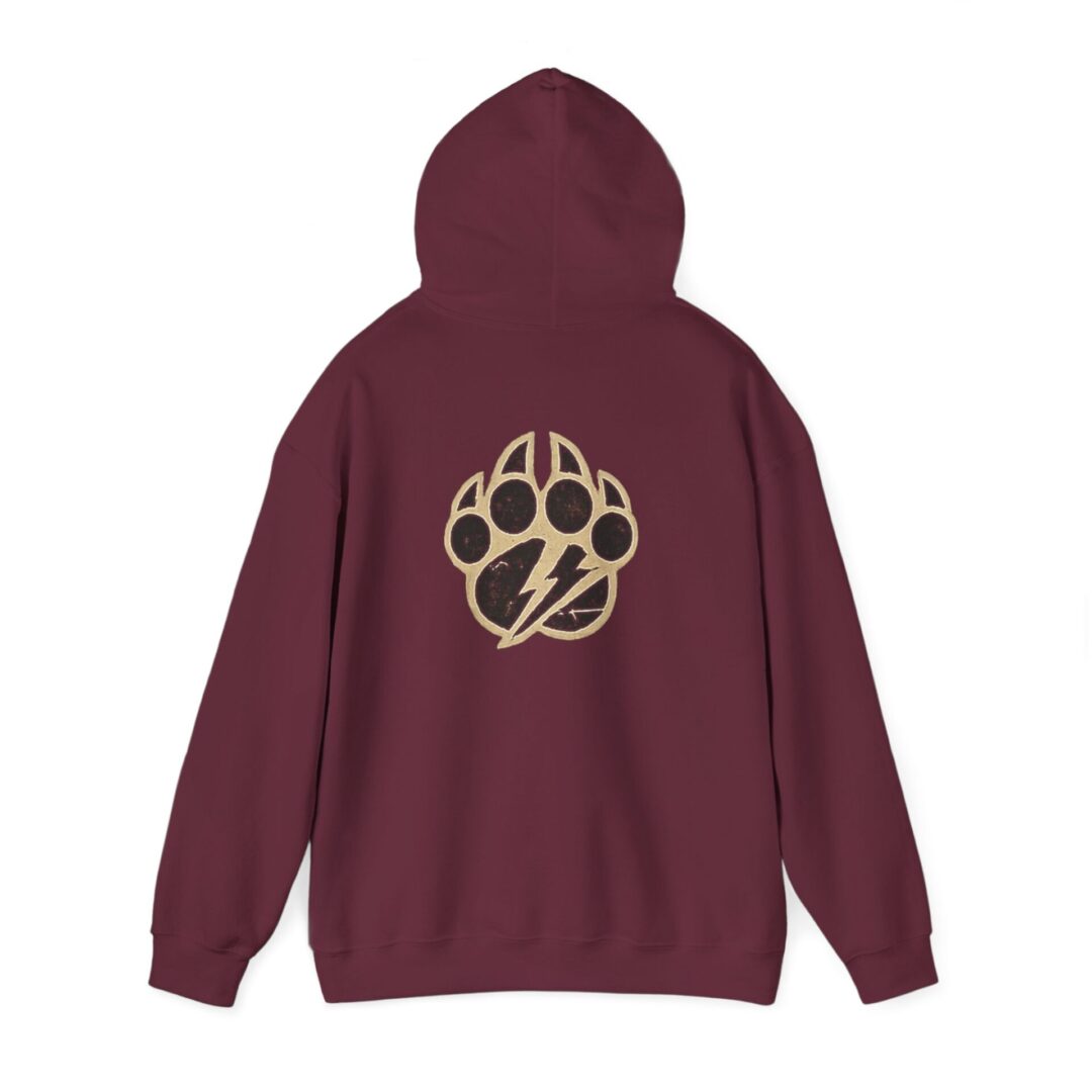 Men's K-9's & Chaos | Gold Skull Paw Lightning Hoodie - Image 7