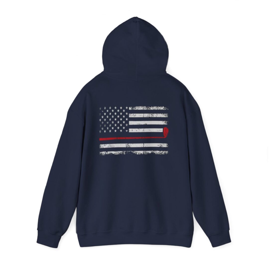 Thin Red Line American Flag Hoodie - Image 11