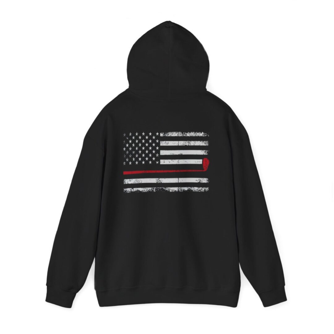 Thin Red Line American Flag Hoodie - Image 3