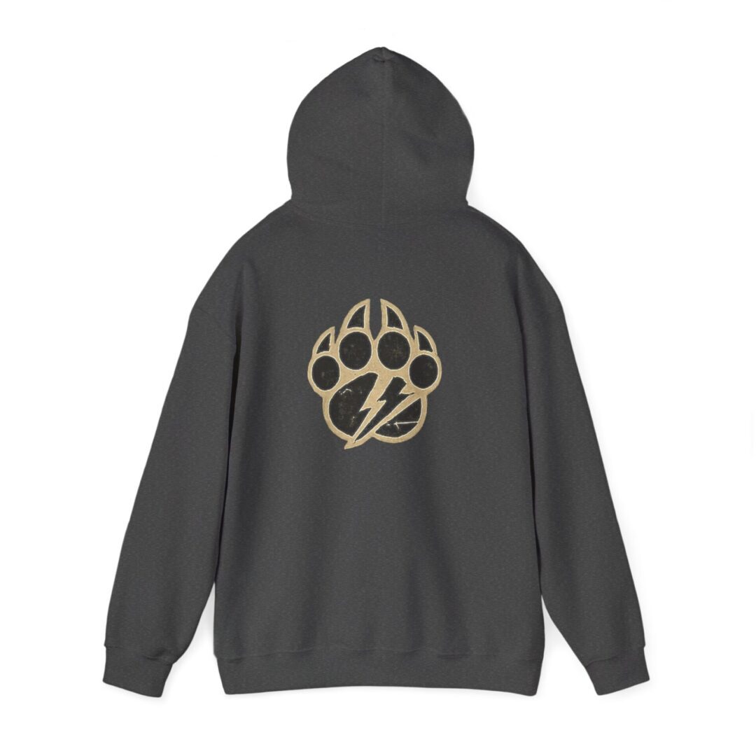 Men's K-9's & Chaos | Gold Skull Paw Lightning Hoodie - Image 15