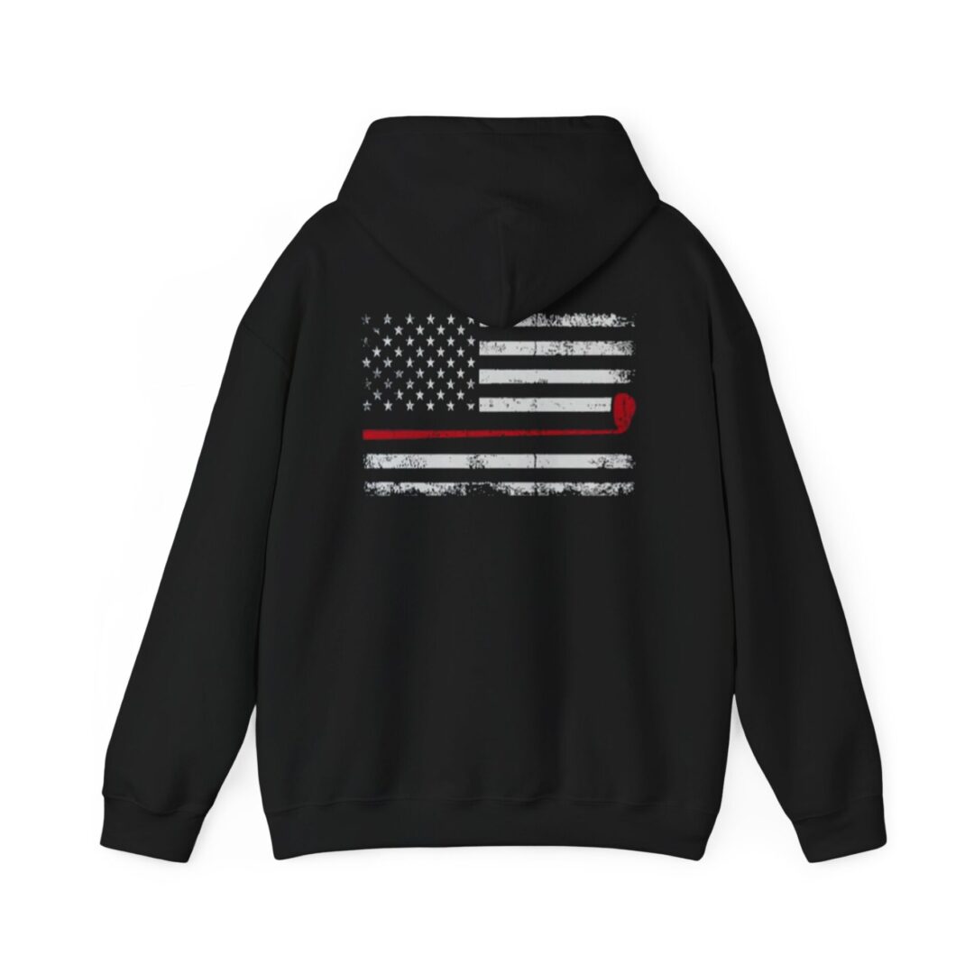 Thin Red Line American Flag Hoodie - Image 2
